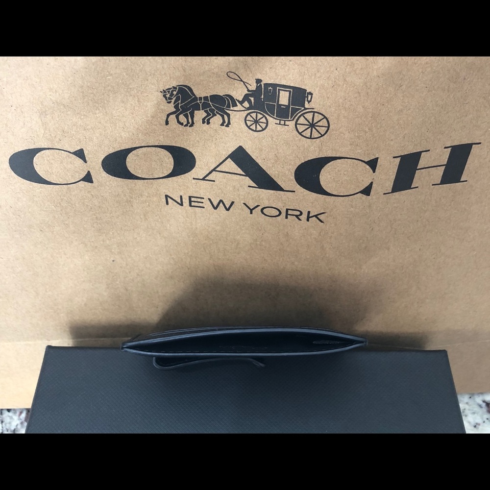 NWT Authentic Coach Money Clip Credit Card Holder - Picture 4 of 6